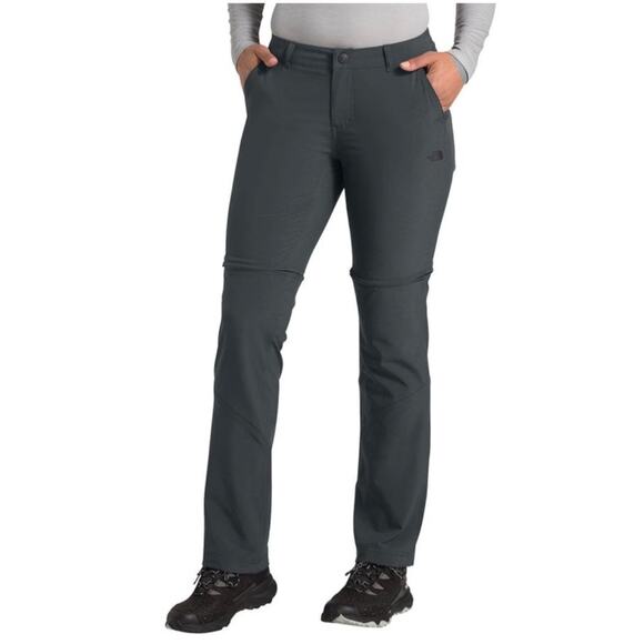 The North Face Women’s Sz 10 Gray Convertible Hiking Pants Cargo Outdoor Active - Picture 1 of 16